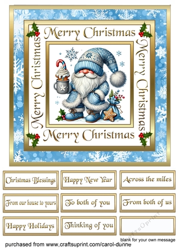 SC Christmas gnomes cosy cuppa