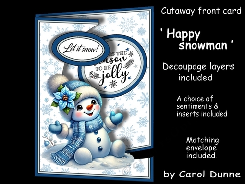 Cutaway Happy snowman