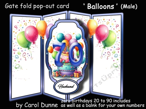 Gatefold pop-out Balloons (Male)