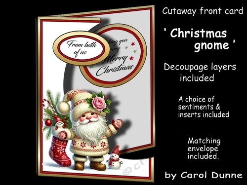 Cutaway Christmas gnome