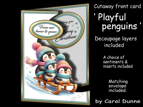 Cutaway Playful penguins