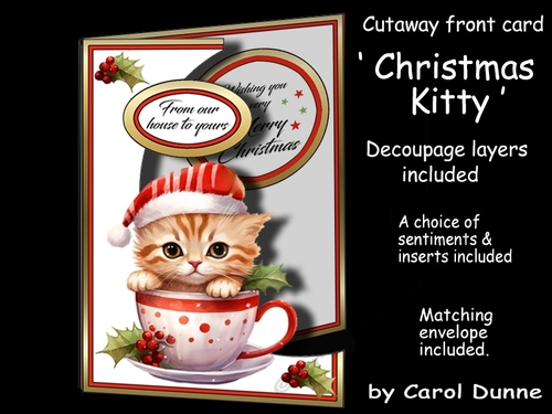 Cutaway Christmas Kitty