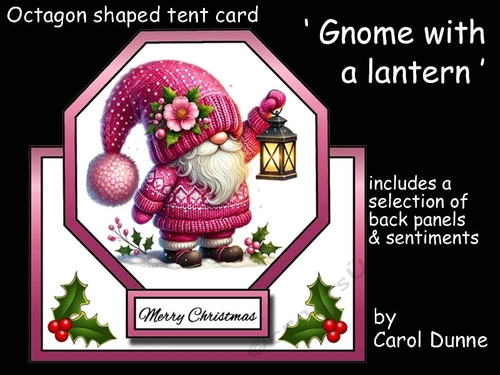 Octagon tent Gnome with a lantern