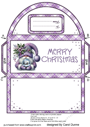 Money wallet Purple gnome