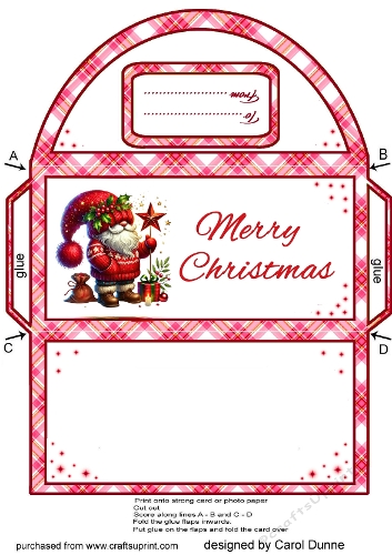 Money wallet Red Christmas gnome