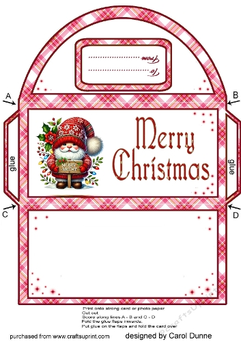 Money wallet Red Christmas gnome2