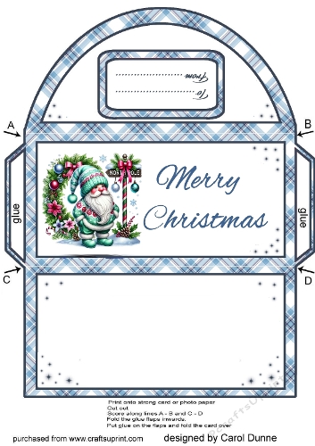 Money wallet Blue Christmas gnome