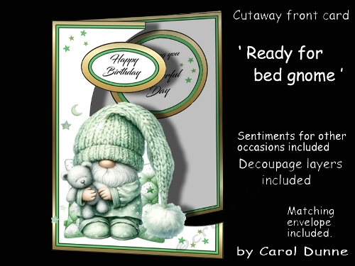 Cutaway Ready for bed gnome