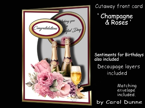 Cutaway Champagne & roses