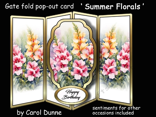 Gatefold pop-out Summer florals