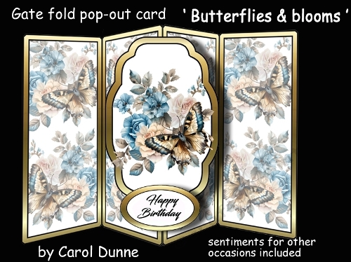 Gatefold pop-out Butterflies & blooms