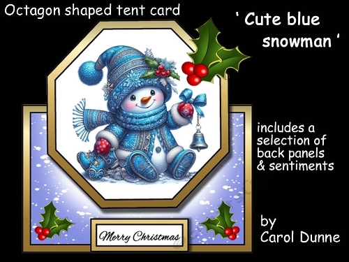 cup1386959_173 - Octagon tent Cute blue snowman