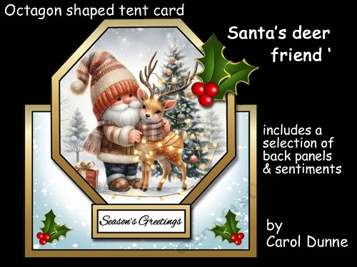 cup1386963_173 - Octagon tent Santas deer friend