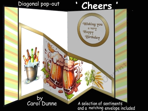 Diagonal pop-out Cheers