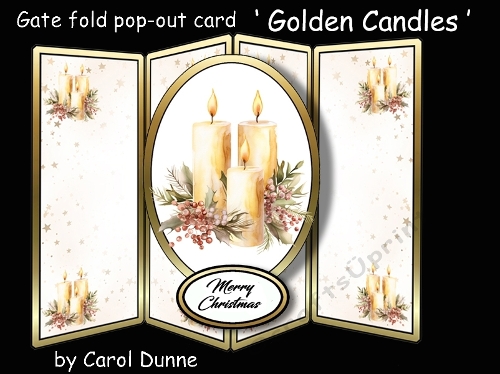 Gatefold pop-out Golden Candles