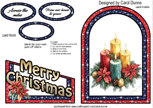 Cutaway Christmas candles