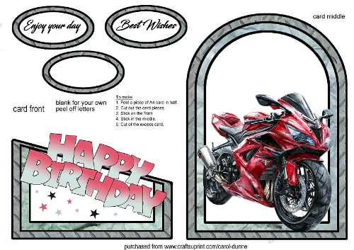 Cutaway Red motorbike