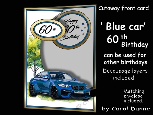 Cutaway Blue Car 60th