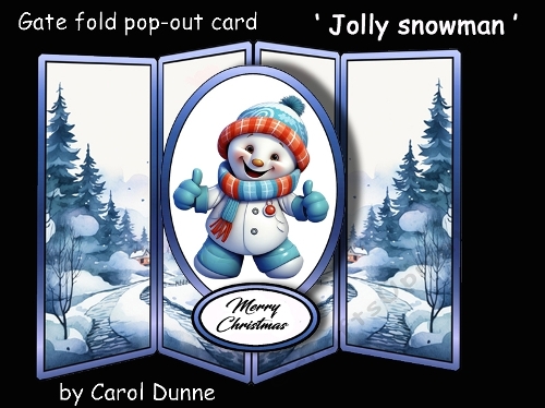 Gatefold pop-out Jolly snowman