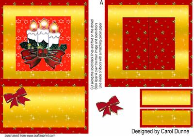 Christmas Candles Door Card