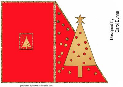 Christmas Tree Cutaway Card