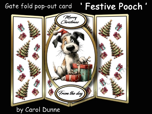 Gatefold pop-up Festive Pooch