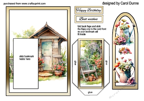 Bookmark card In the garden