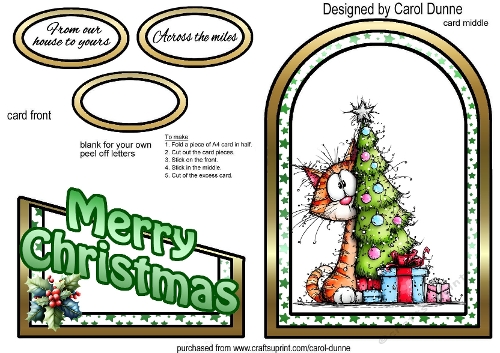 Cutaway Christmas cat