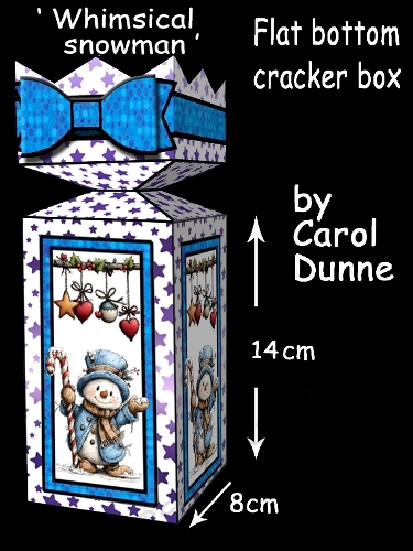Cracker box Whimsical snowman