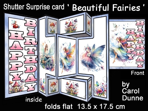 Surprise shutter card Beautiful Fairies