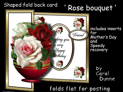 Shaped fold back Rose bouquet