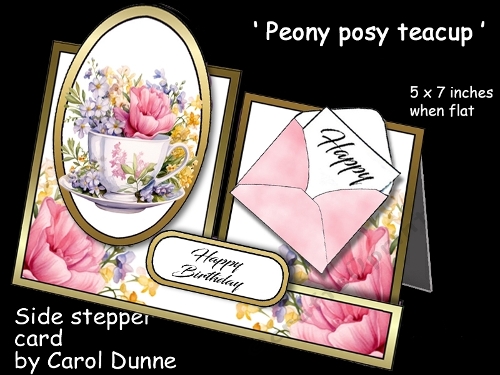 Side stepper Peony posy teacup