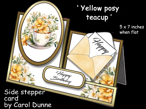 Side stepper Yellow posy teacup