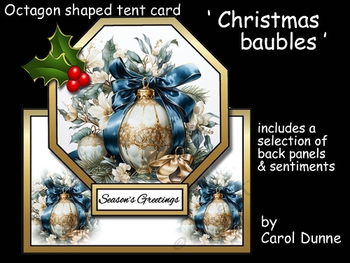 Octagon tent Christmas baubles