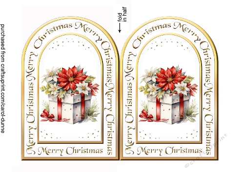 Arch card Christmas gift box