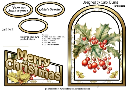 Cutaway Holly & berries