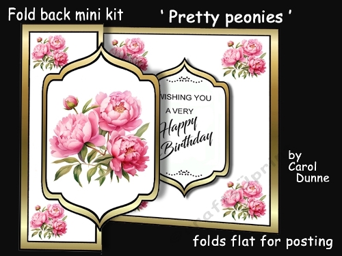 Fancy foldback Pretty peonies