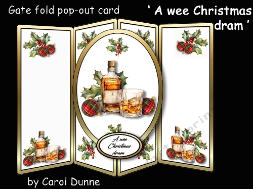 Gate fold pop-out A wee Christmas dram