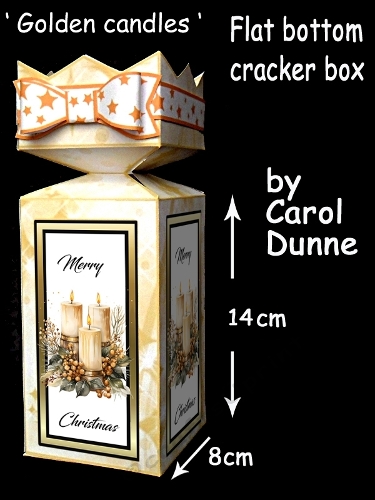Cracker box Golden candles