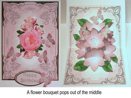 Pink Bouquet with Butterflies Pop-up