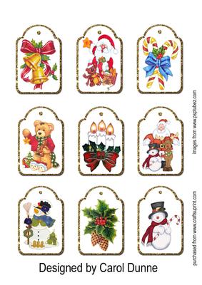 Christmas Tags - Gold