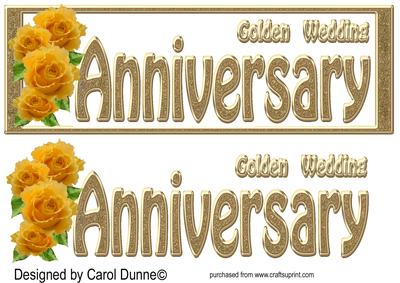 Golden Wedding Anniversary Dl