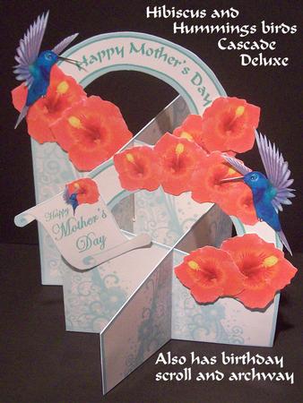 Hibiscus and Humming Birds Cascade Deluxe