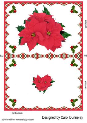 Poinsettia Cut and Fold Card