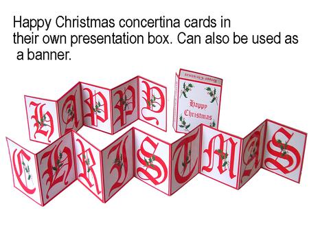 Christmas Concertina Red and White