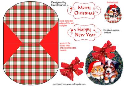 Christmas Cat & Dog Wobble Card