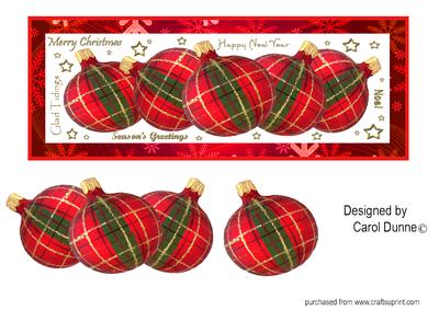 Tartan Baubles Large Dl