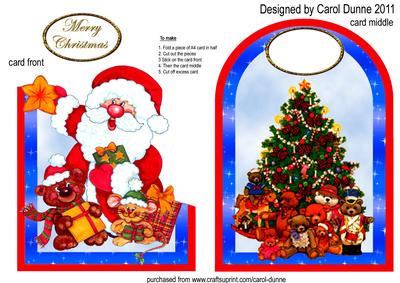 Cutaway Santa Card