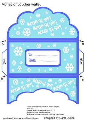 Money Wallet Let It Snow