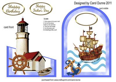 Cutaway Sailing Card